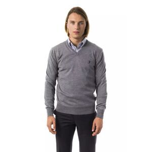 Uominitaliani Gray Merino Wool Men Men's Sweater